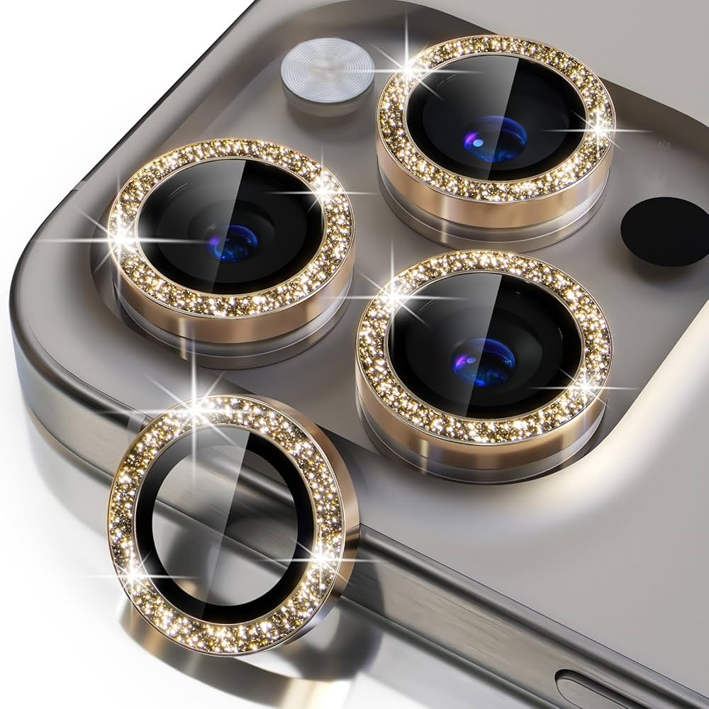 محافظ لنز رینگی نگین دار دوربین آیفون