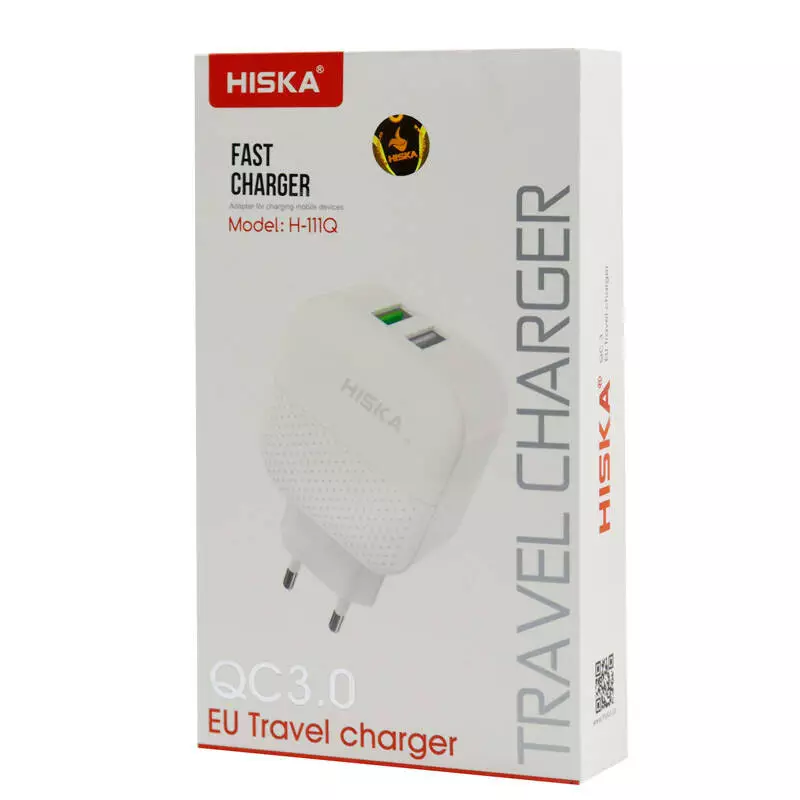 شارژر دیواری هیسکا H-111Q (اپل-لایتنینگ)