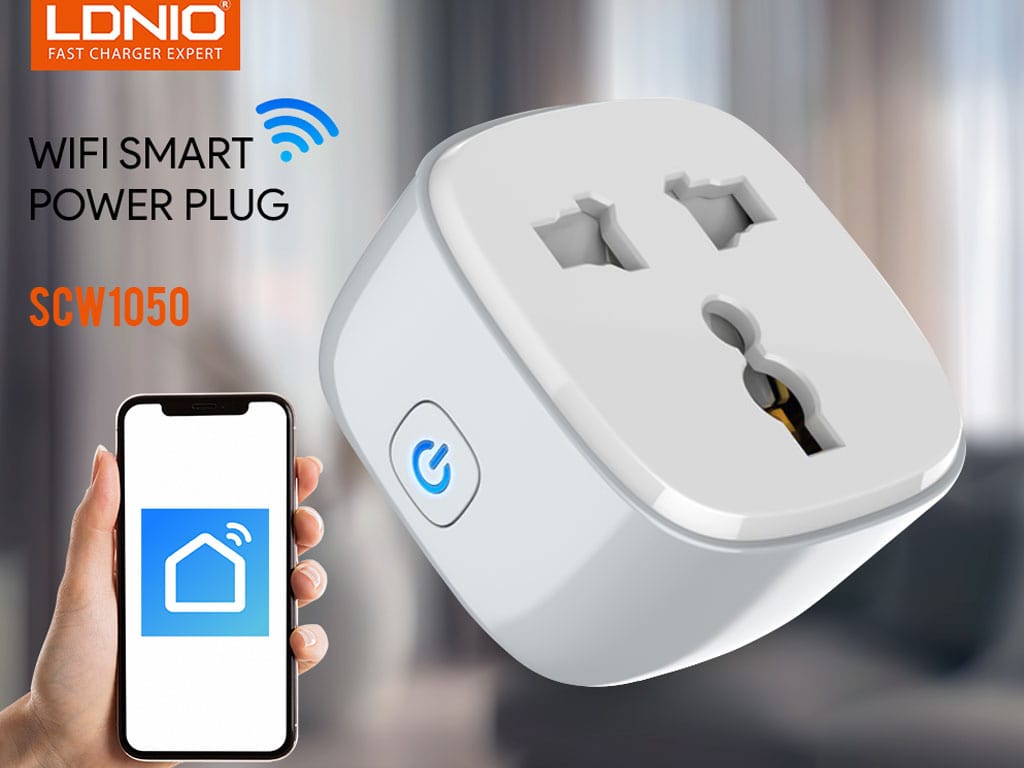 مبدل سه به دو بلوتوث الدینیو Ldnio Wifi Smart Power Plug SCW1050